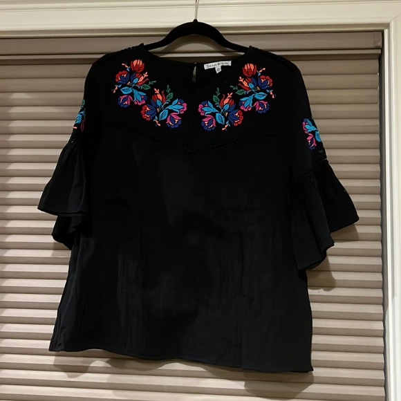 see and be seen Tops Gauze Embroidered Top Poshmark